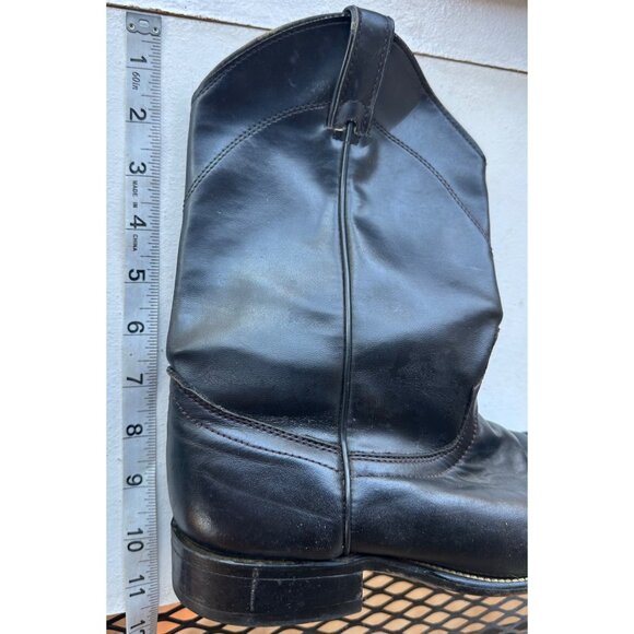 Laredo Black Mid-Calf Leather Western Boots Women's Size 8.5M (READ) - Picture 6 of 16